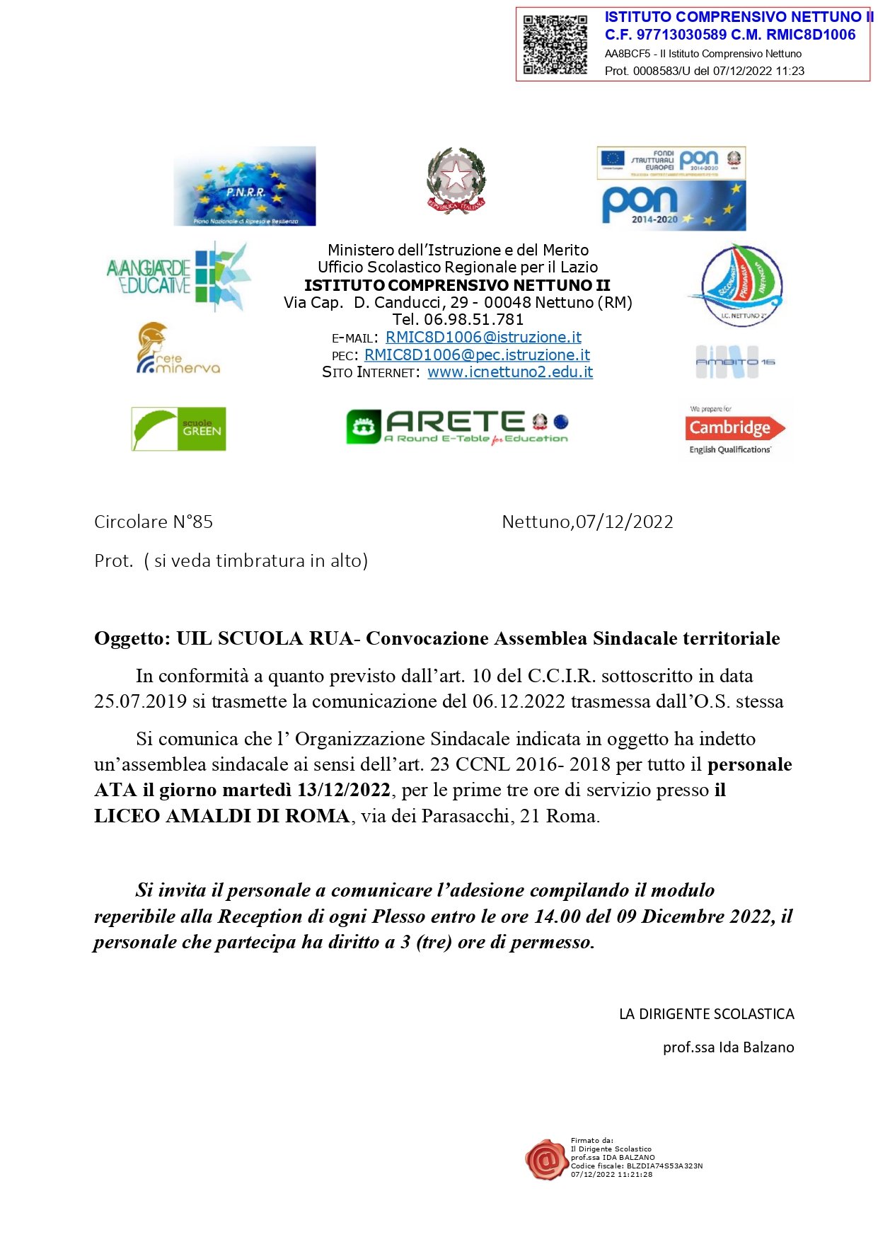 Circ. 85 - UIL SCUOLA RUA- Convocazione Assemblea Sindacale territoriale .pdf_page-0001.jpg